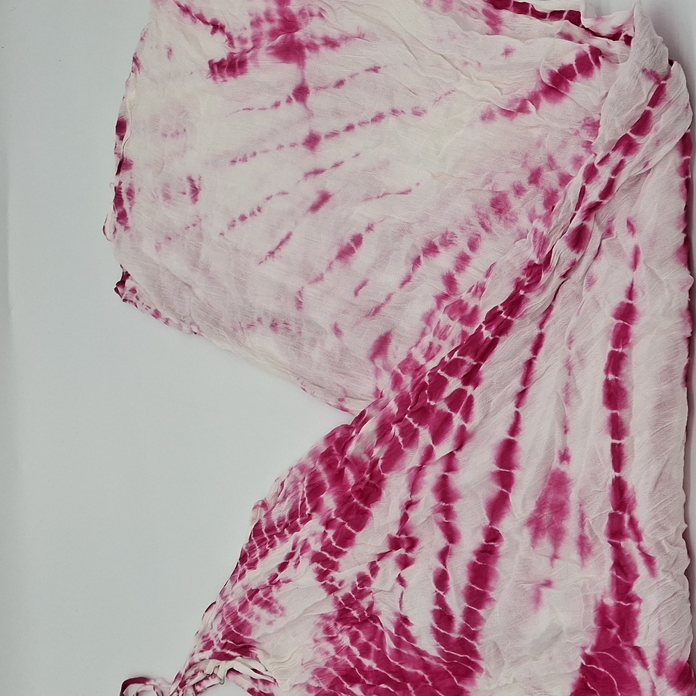 Raviya Tie-Dye Rayon Maxi Cover-Up Dress Magenta S